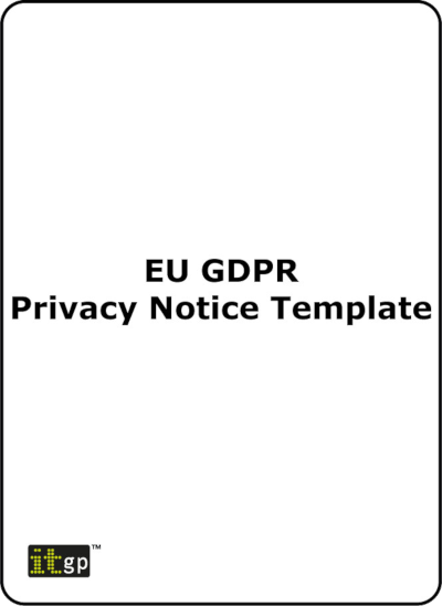 EU General Data Protection Regulation (GDPR) Privacy Notice Template